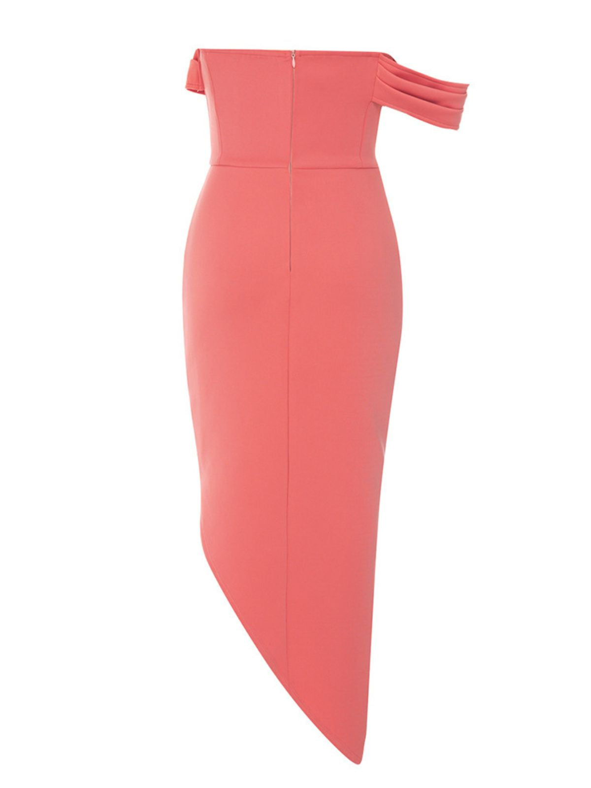 Strapless Corset Draped Ruched High Split Bandage Midi Dress - View 7