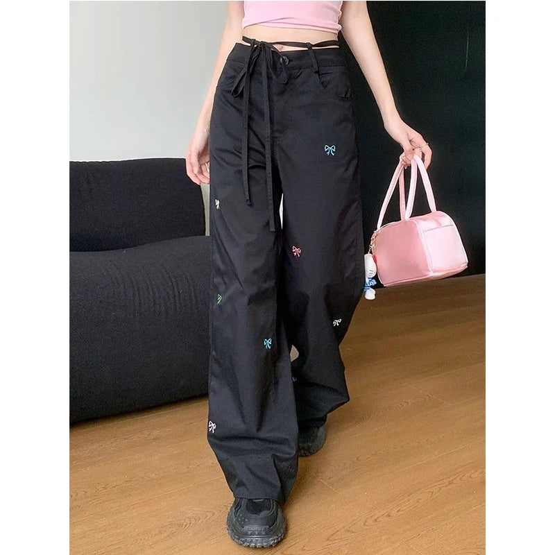 Butterfly Embroidered Pants