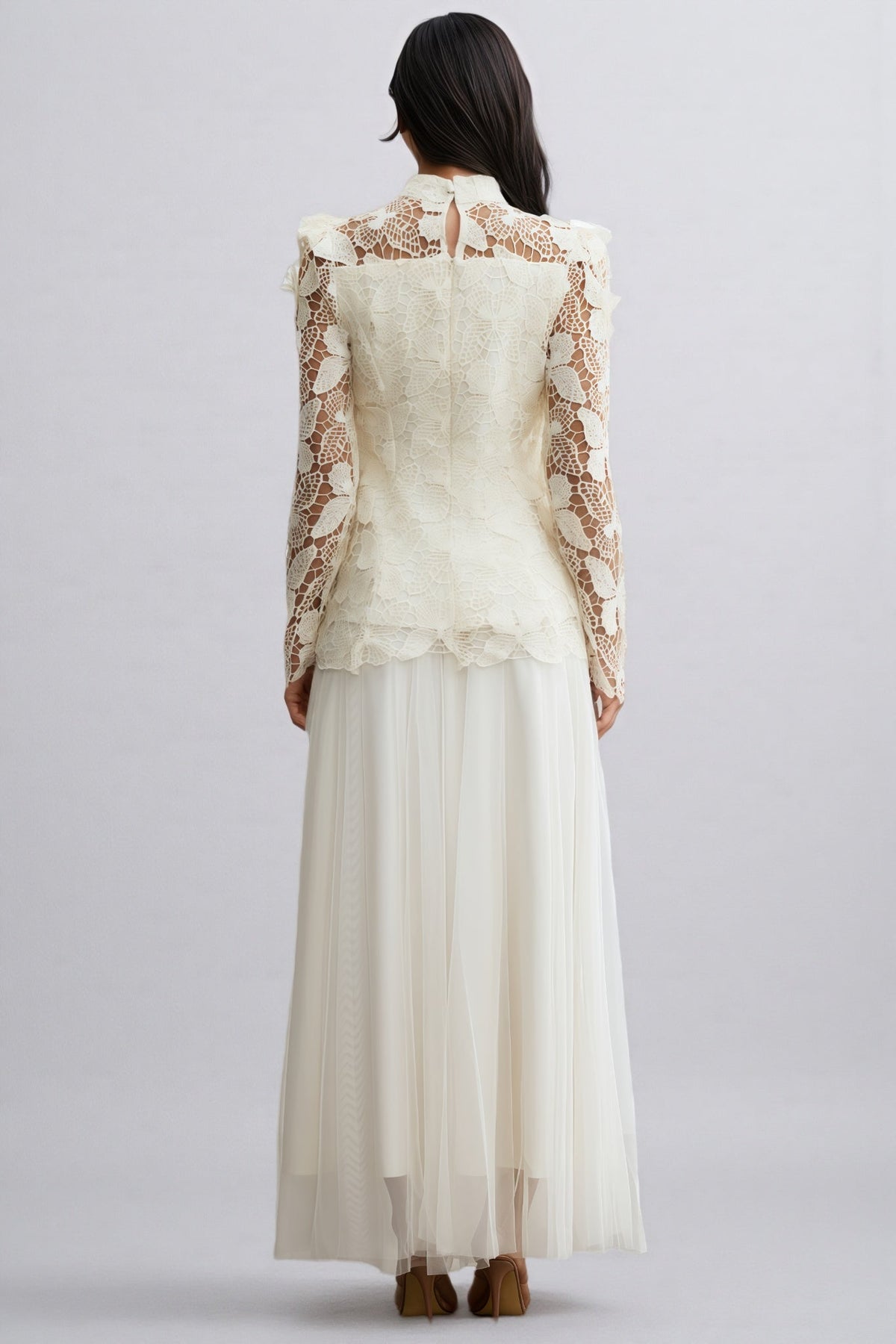Inina Butterfly Embroidered Lace Maxi Dress Set - View 6