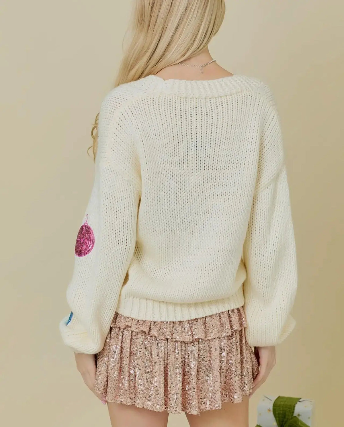 Doll Collar Tie-Up Sweater Cardigan