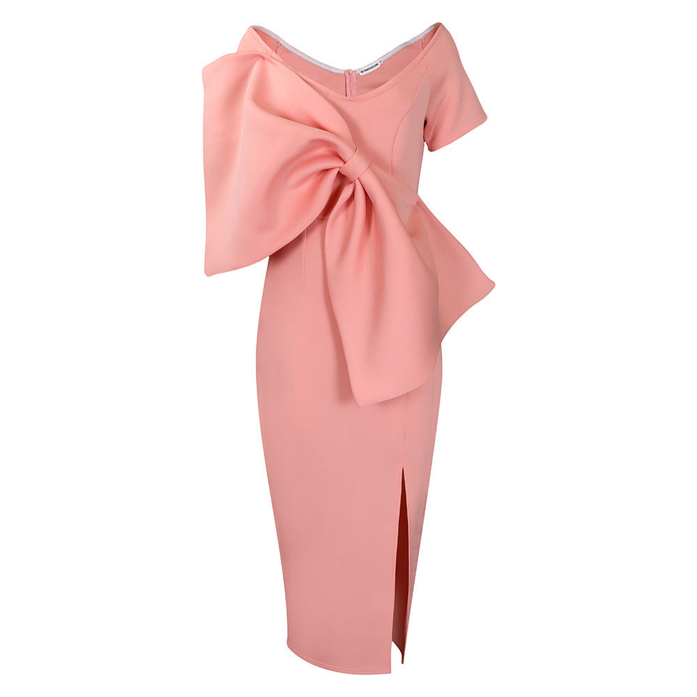 Satin Cowl Neck Backless High Split Slip Maxi Dress - View 12