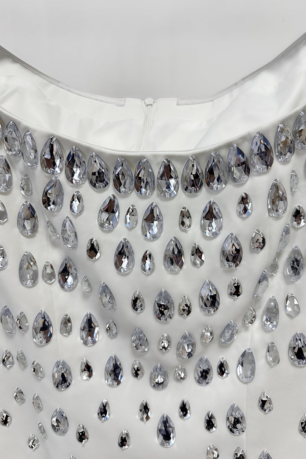 Kania White Long Sleeve Beaded Maxi Dress - View 3