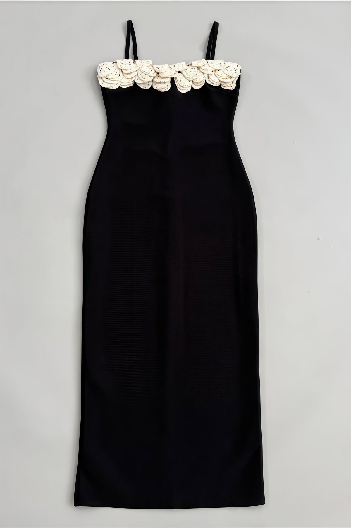 Zoratd Black Strapless Lace Bandage Midi Dress - View 4
