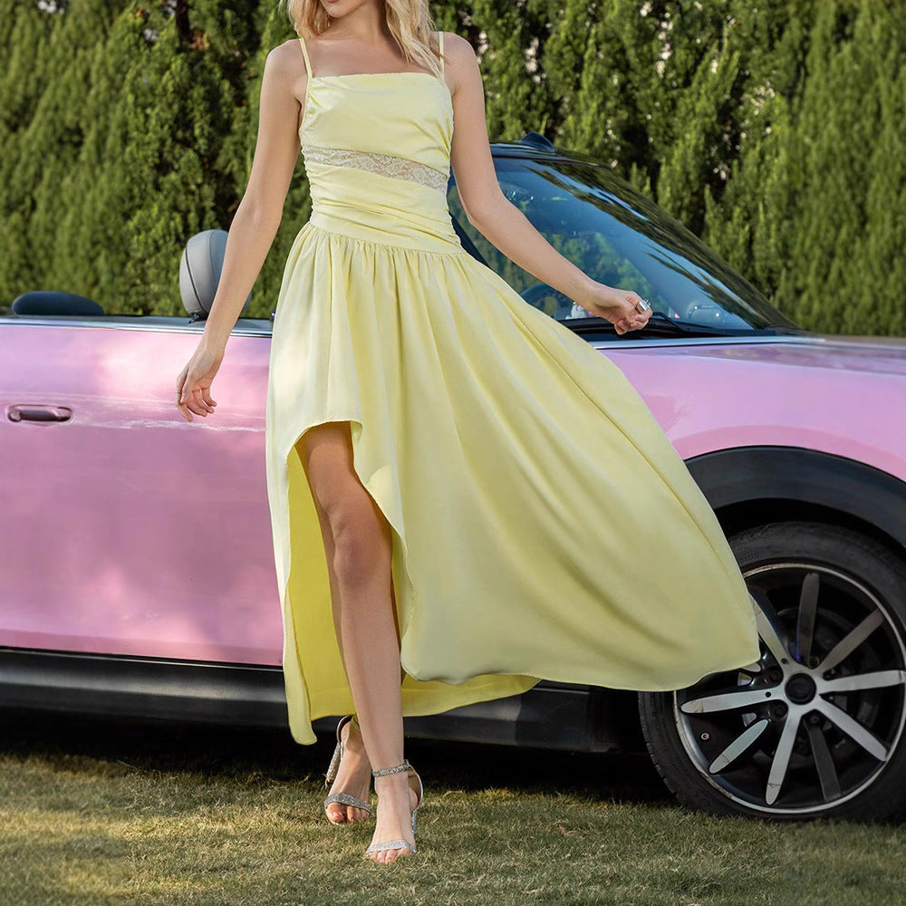 Temperamental mesh stitching ruffle dress - View 3