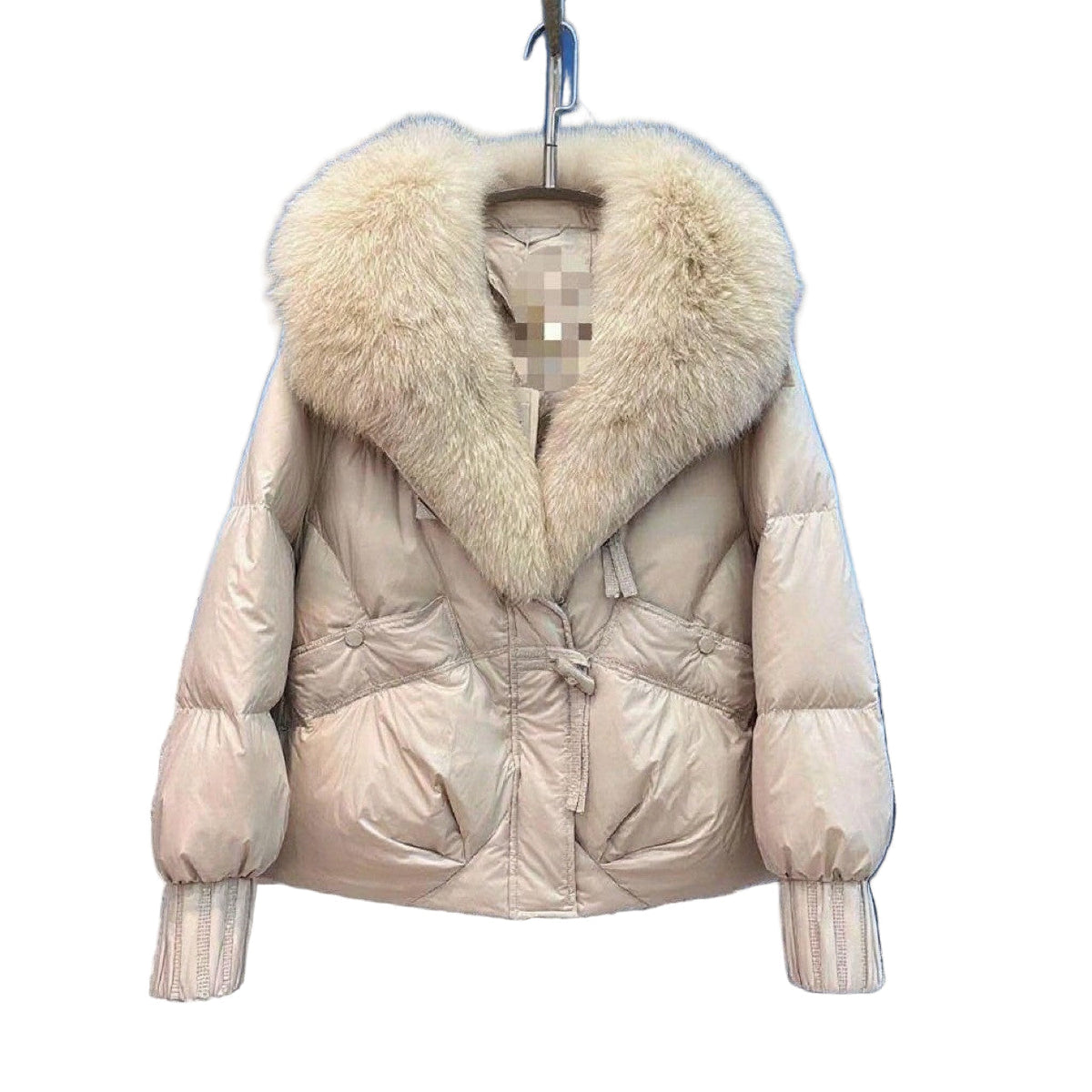 Faux Fur Collar Toggle Front Cropped Puffer Jacket 5