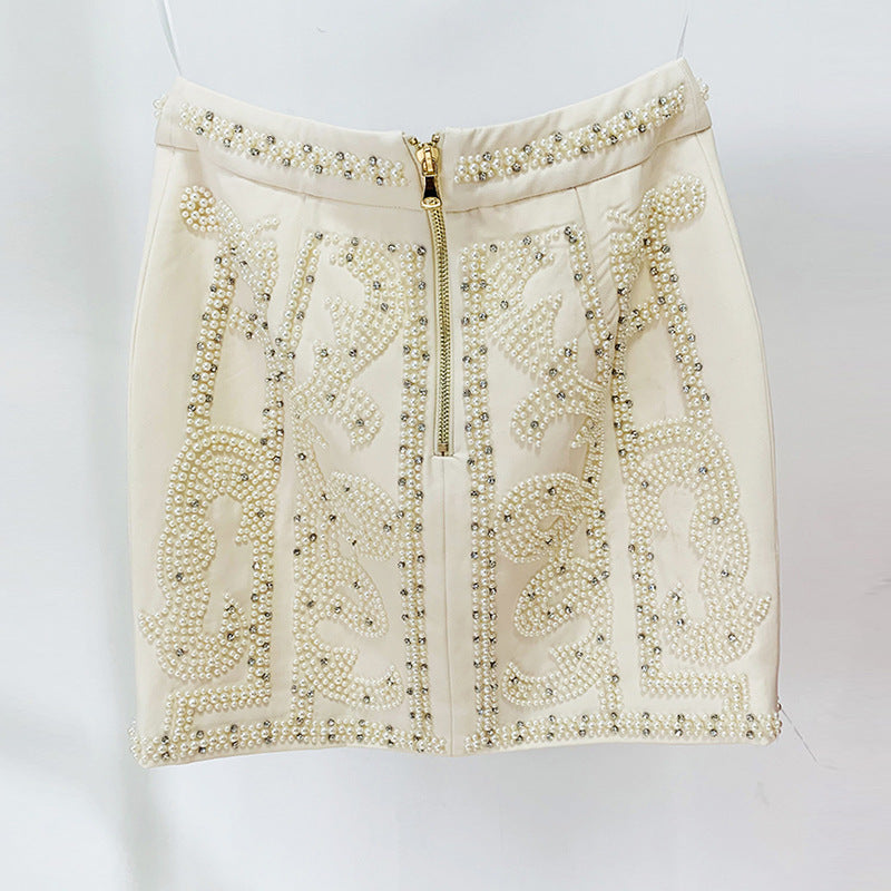 Halter Neck Beaded Embellished Bodycon Mini Party Dress - View 5