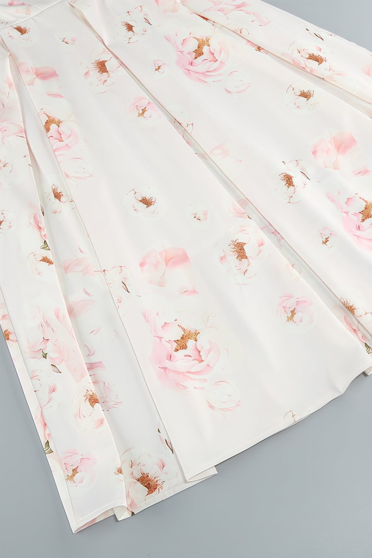 Floral Print Strapless Fit and Flare Midi Dress - View 7