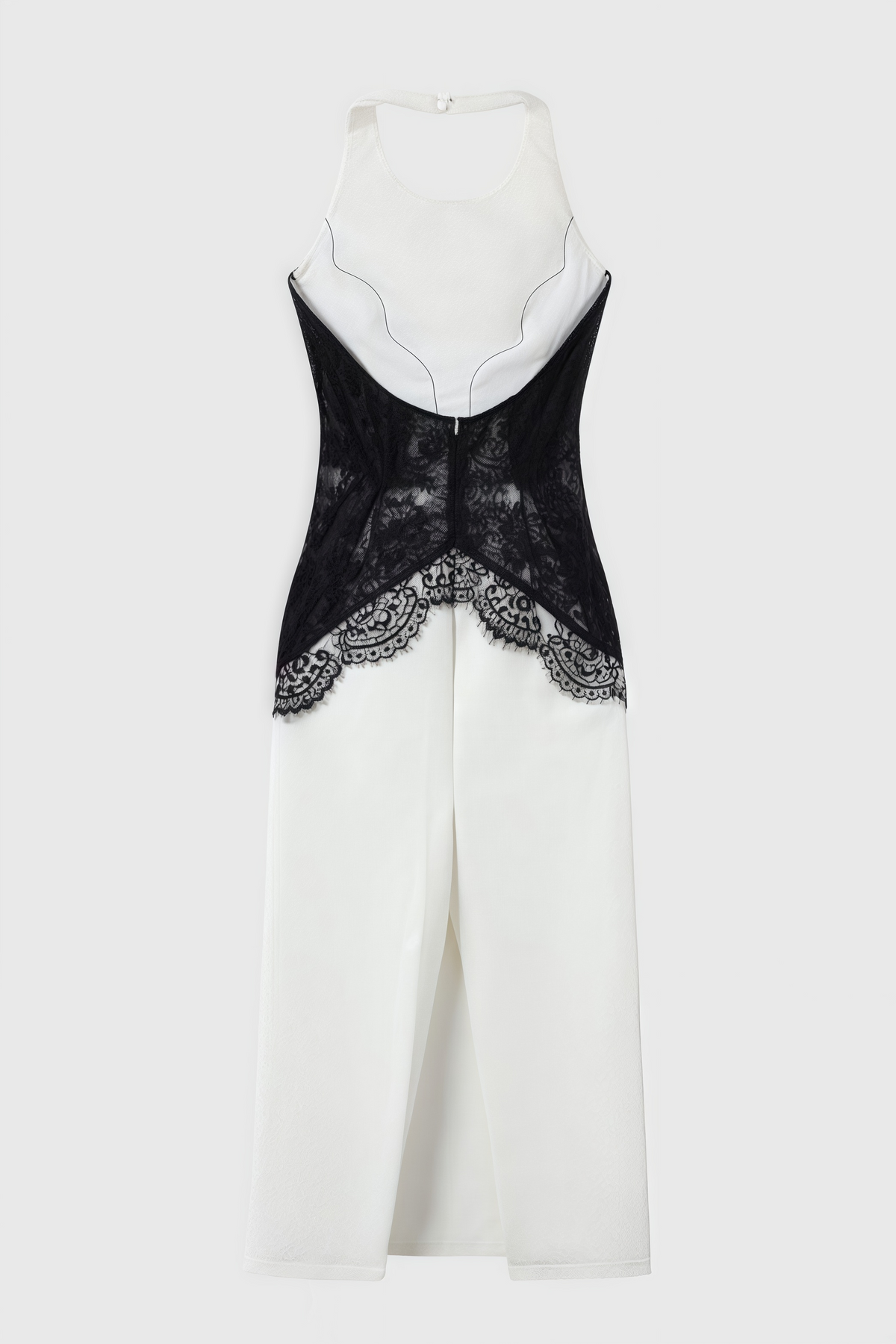 Kellan Crepe And Lace Open Back Maxi Dress - View 5