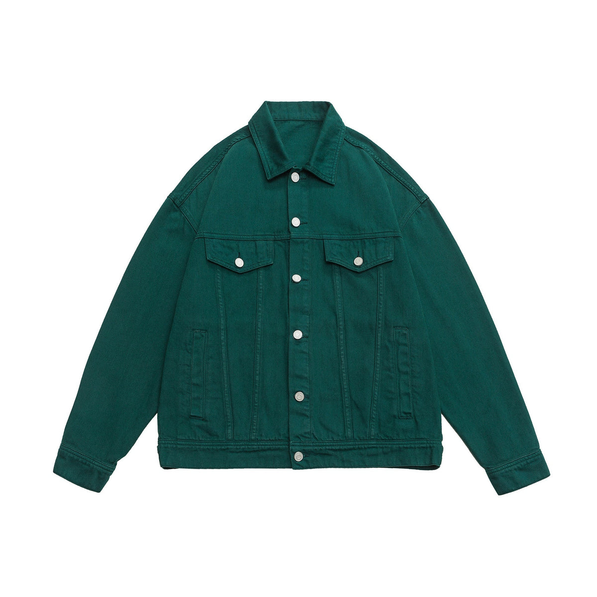 Collared Button Front Washed Trucker Jacket 4