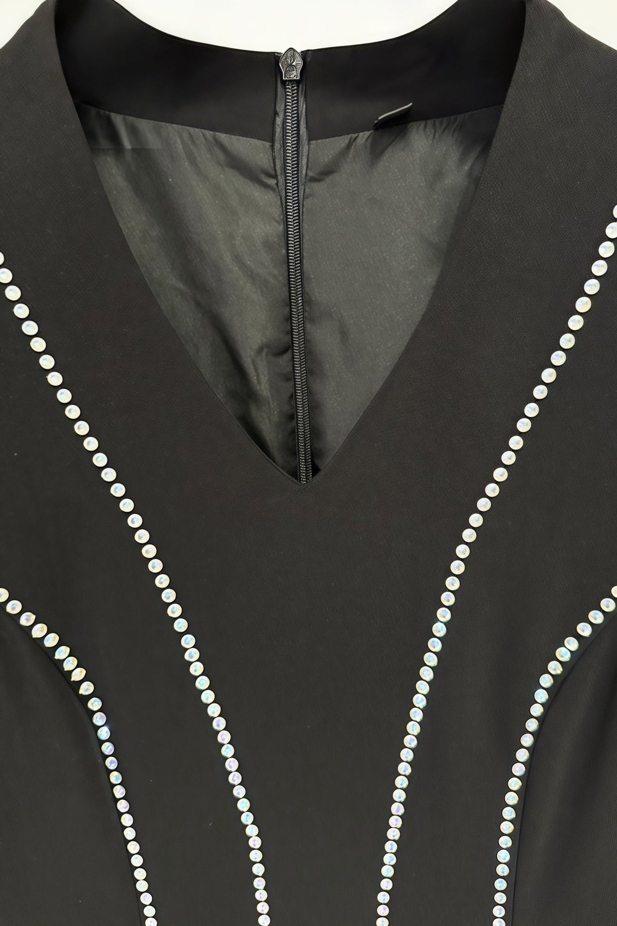 Luxrtp Black Rhinestone Maxi Dress - View 4