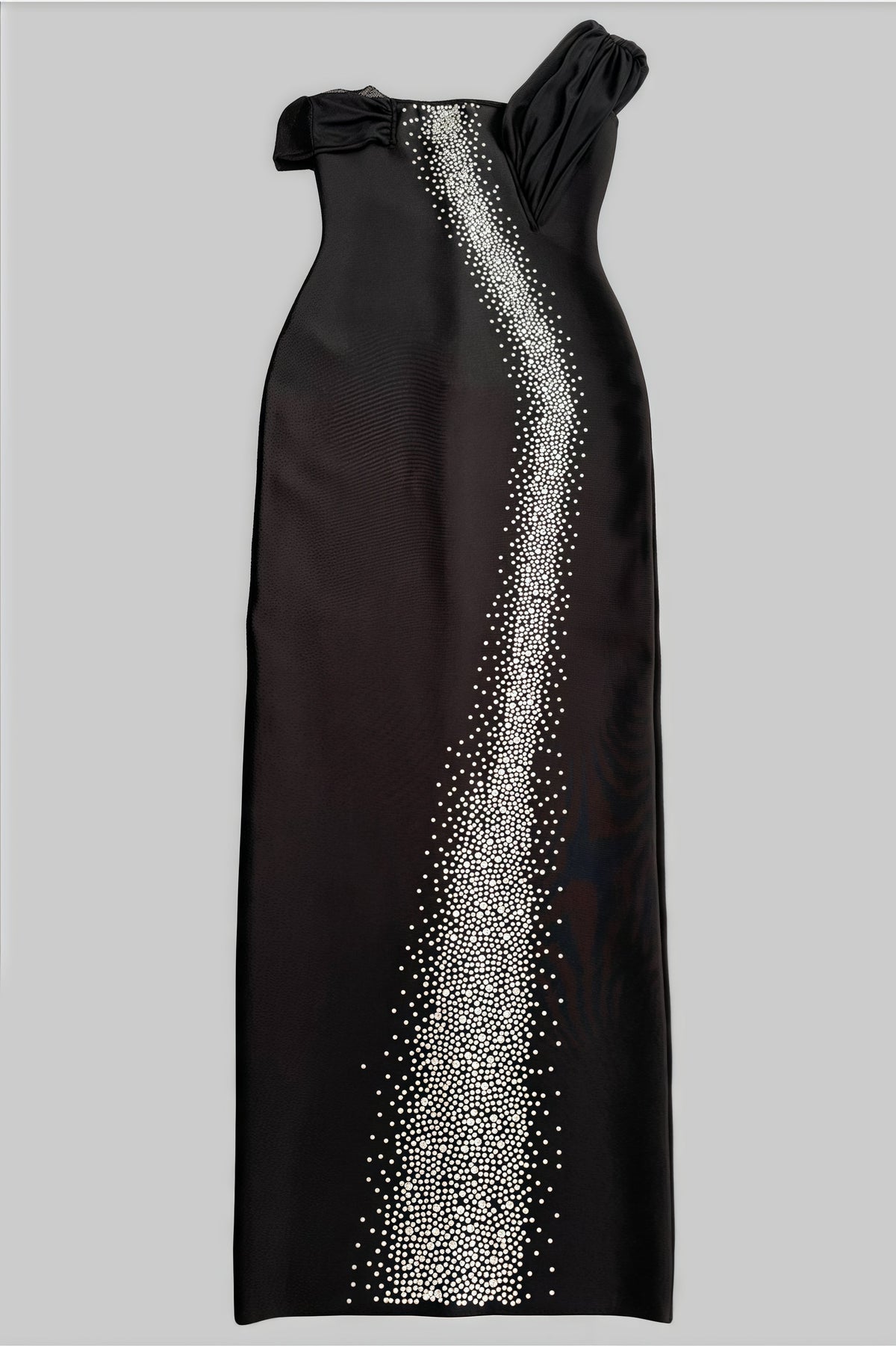 Rylihd One-Shoulder Mesh Rhinestones Maxi Dress - View 3