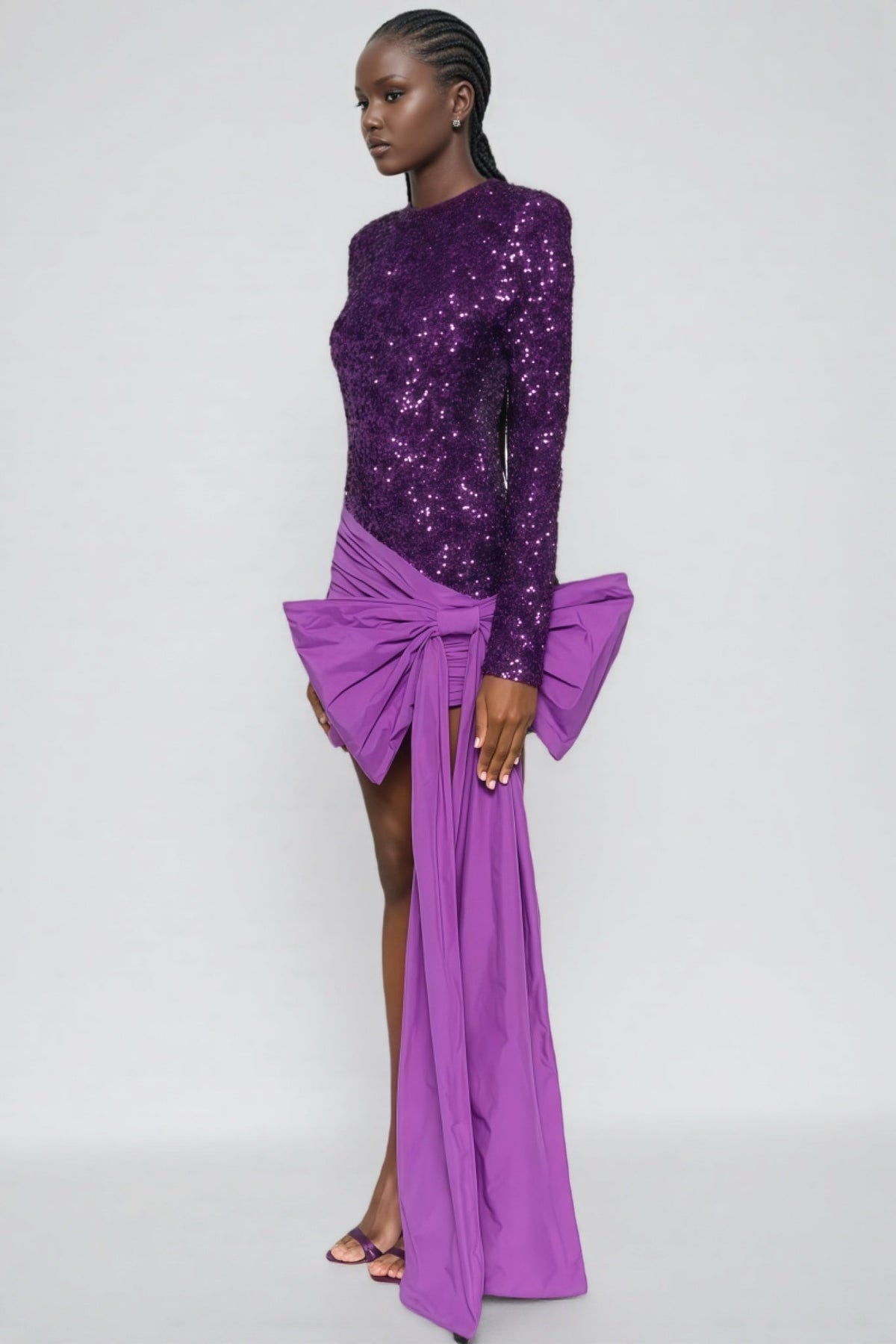 Sequin Bow Mini Dress - View 2