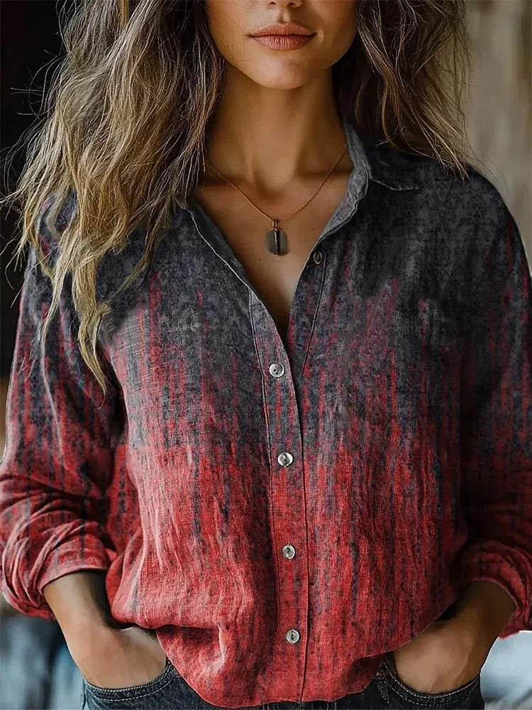 Floral Print Long Sleeve Button Front Utility Shirt 7