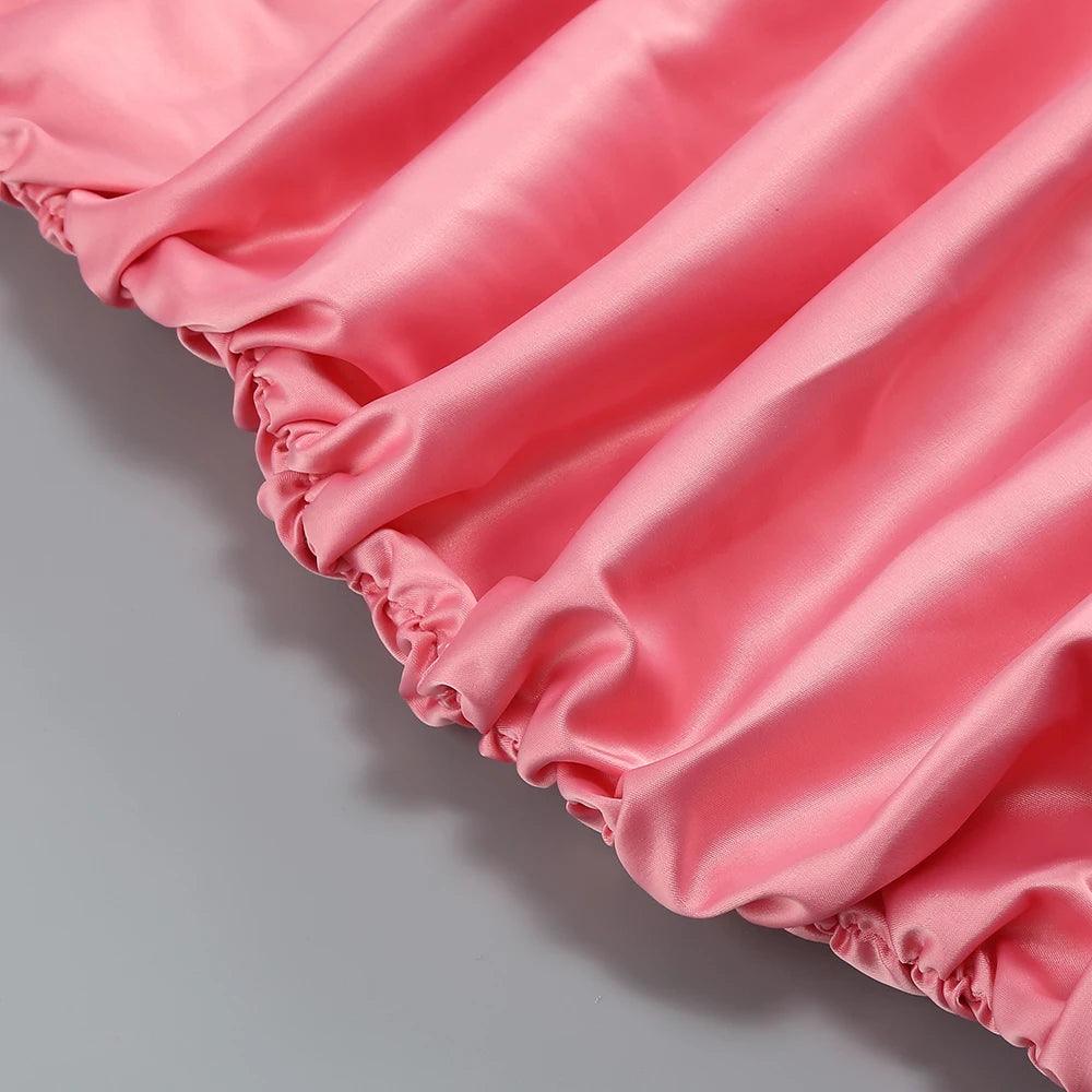 Dine And Dash One Shoulder Satin Mini Dress - View 10