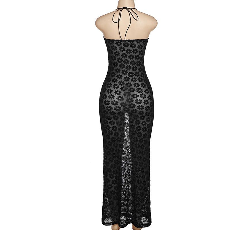 Make My Night Mesh Daisy Printed Maxi Dress - View 8