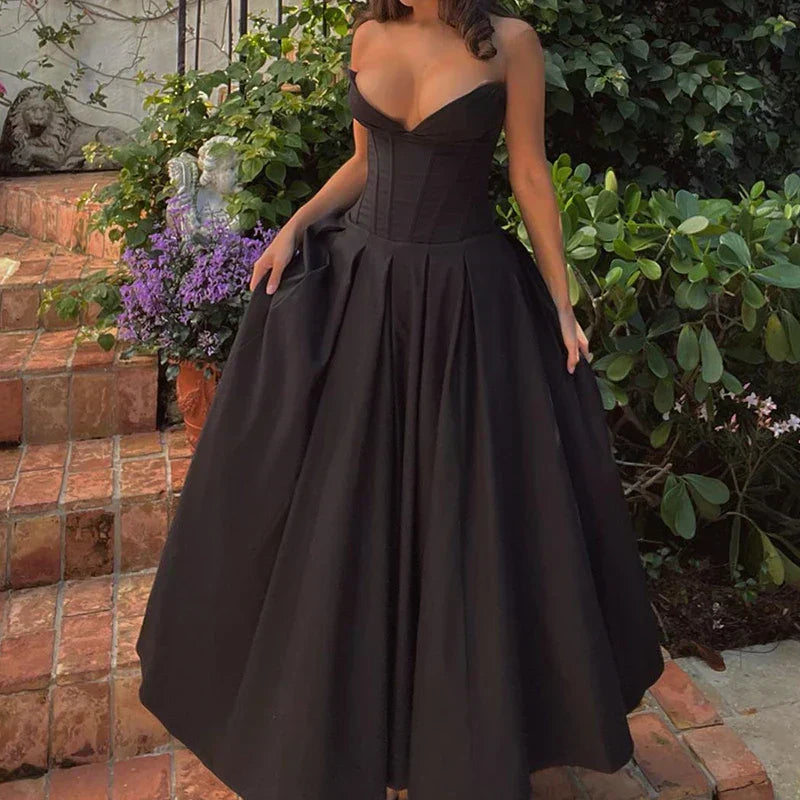Multicolor V-Neck Wrap Off Shoulder Pleated Maxi Dress - View 7