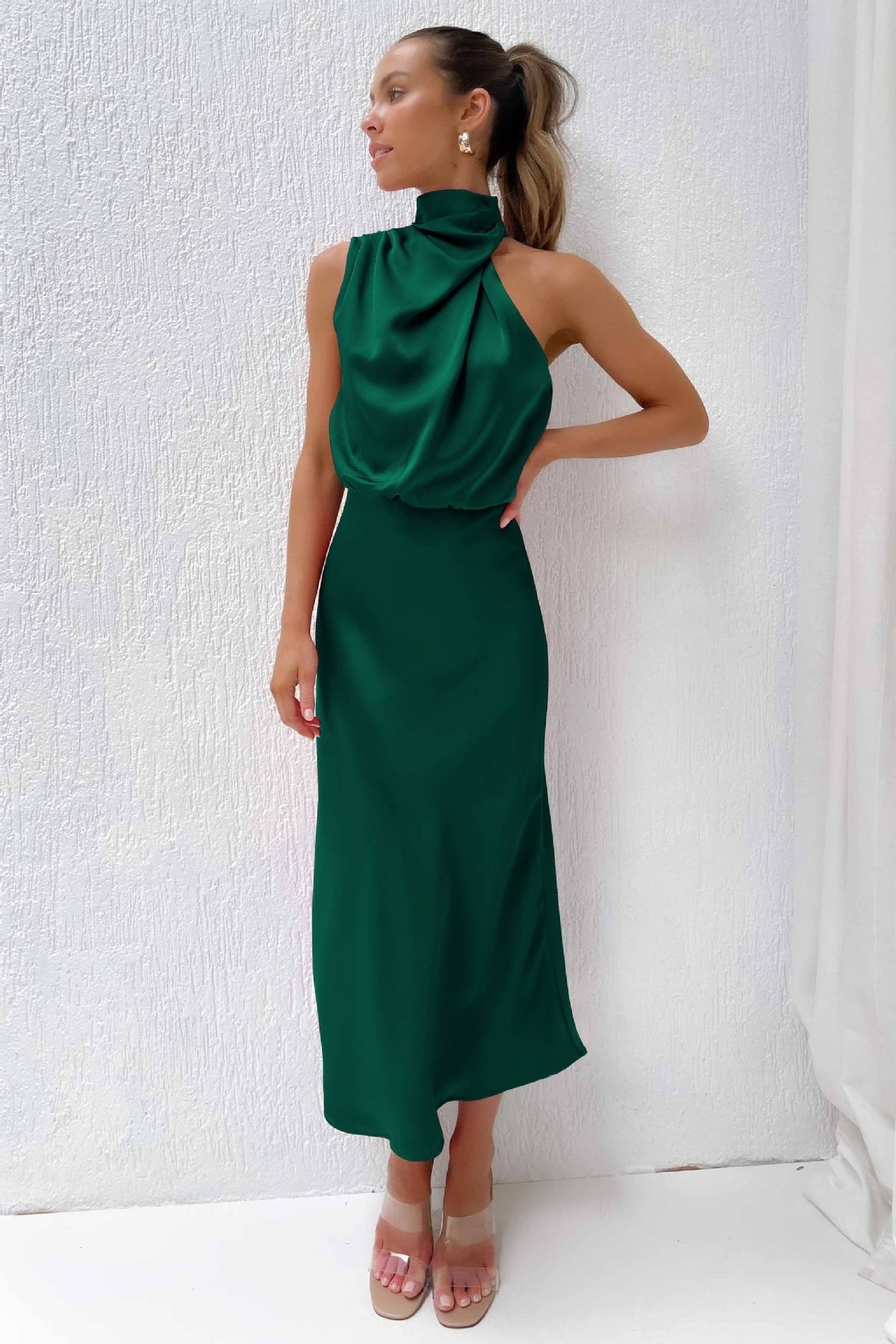 Sleeveless Off Shoulder Bodycon Elegant Maxi Dresses Wedding - View 14