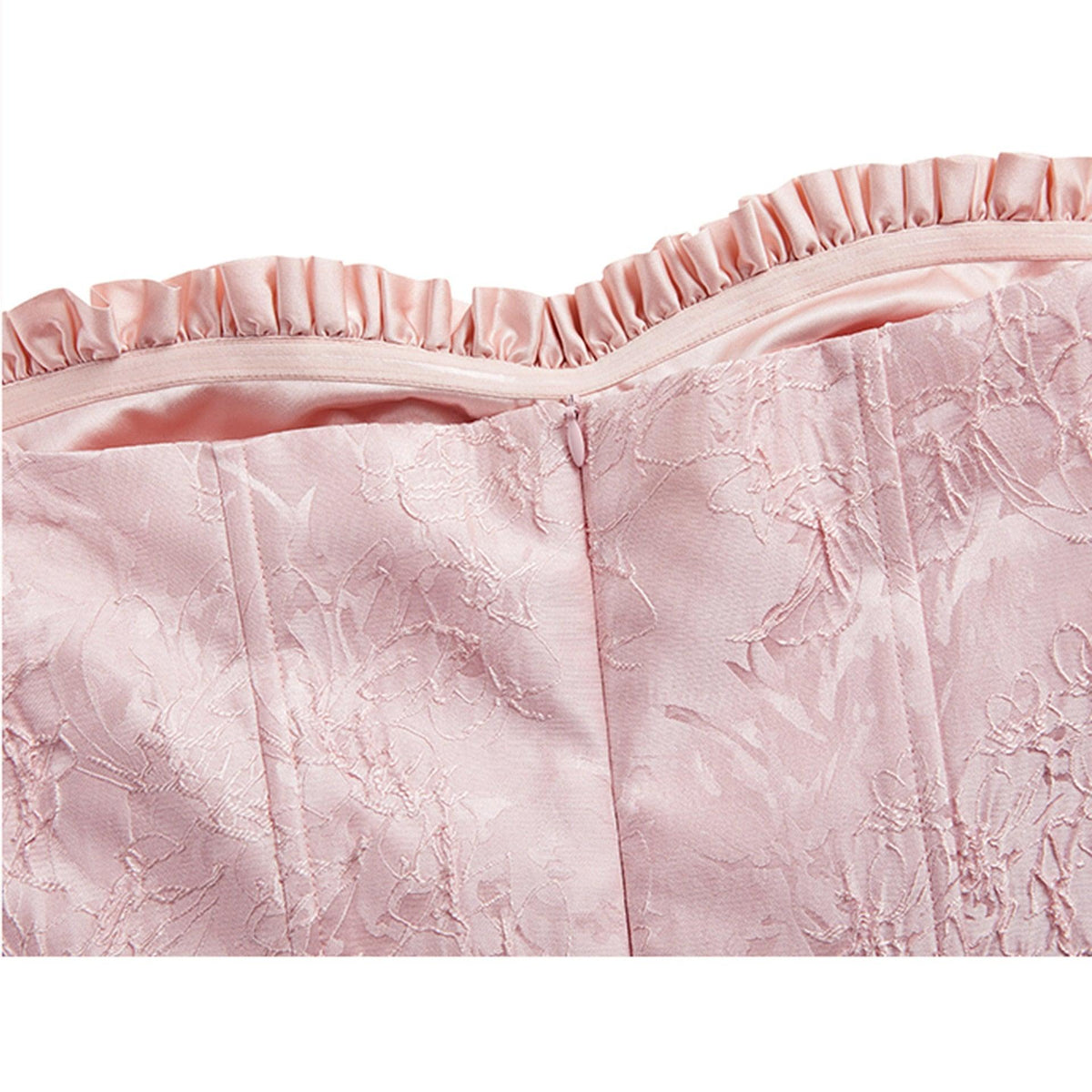 Strapless Corset Ruffle Peplum Mini Dress - View 18