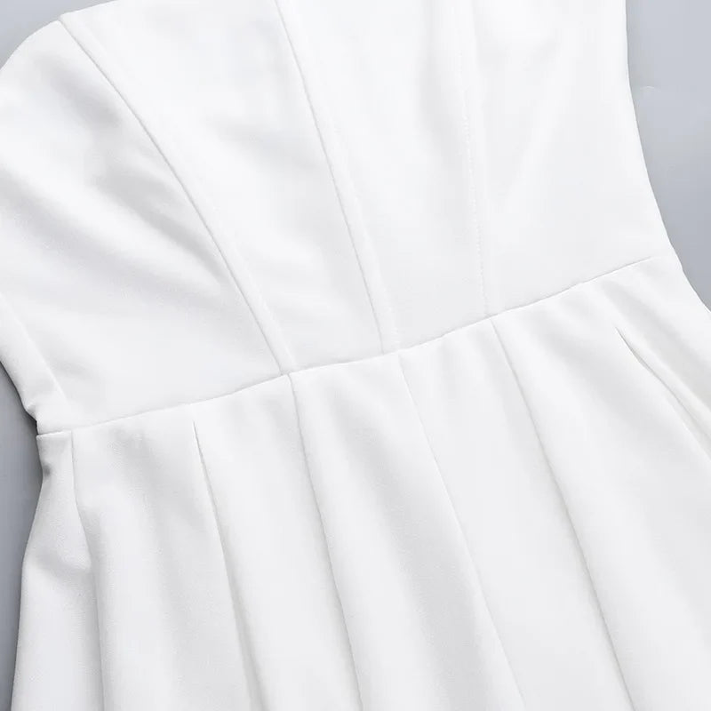 Strapless Corset Pleated A-Line Mini Dress - View 14
