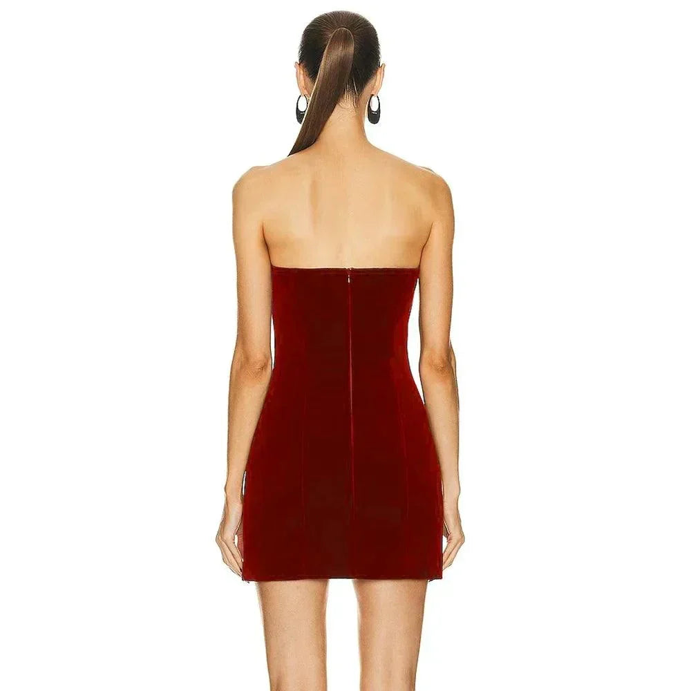 Confidence Spark Strapless Diamond Heart Mini Dress - View 8
