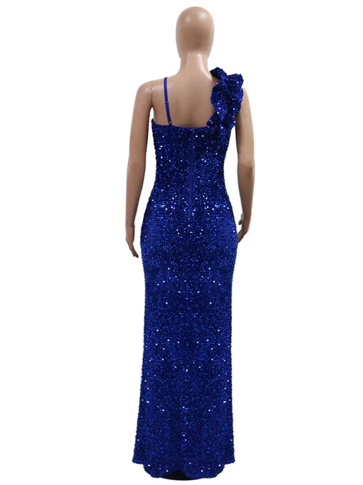 Velvet Backless Deep V-Neck Long Sleeve Maxi Dress - View 14