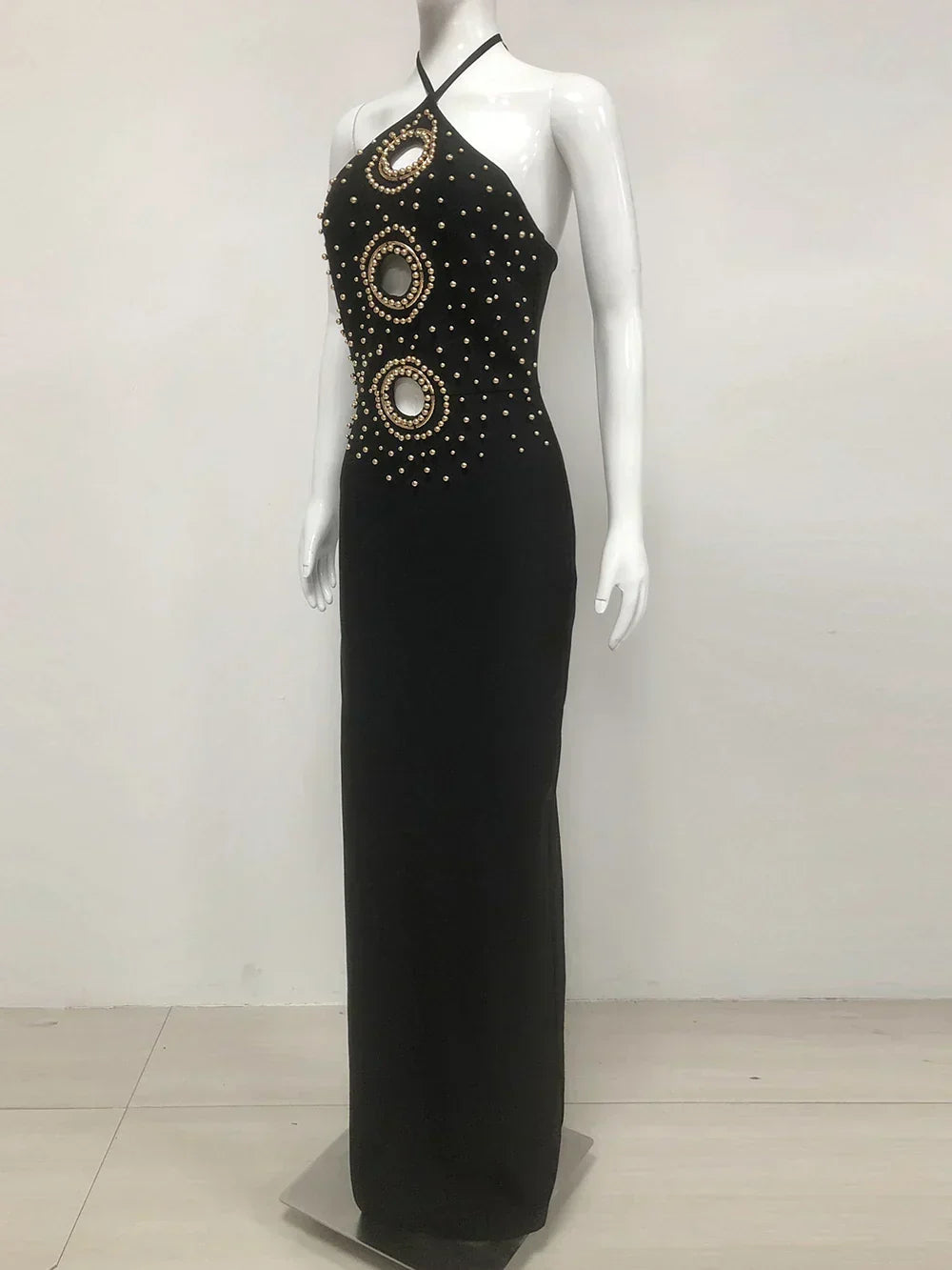 Knit V-Neck Batwing Sleeve Midi Dress - View 8