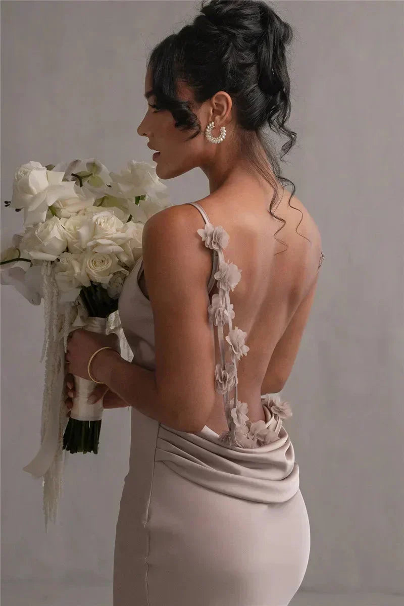 Laelia | Satin Maxi Dress - View 4