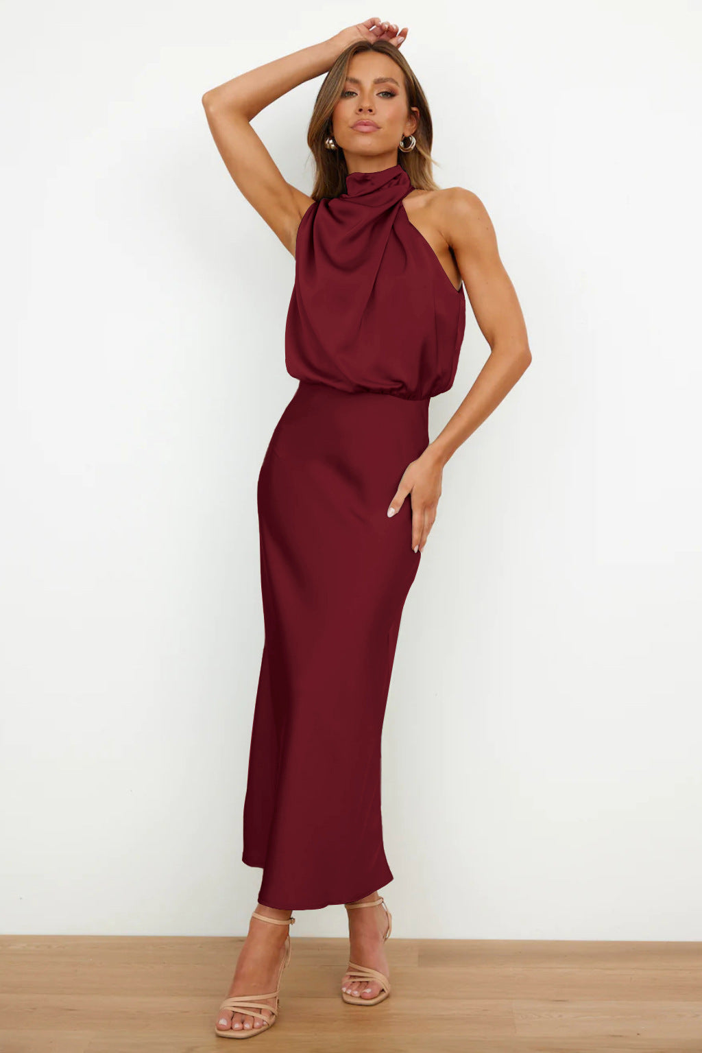 Sleeveless Off Shoulder Bodycon Elegant Maxi Dresses Wedding - View 19