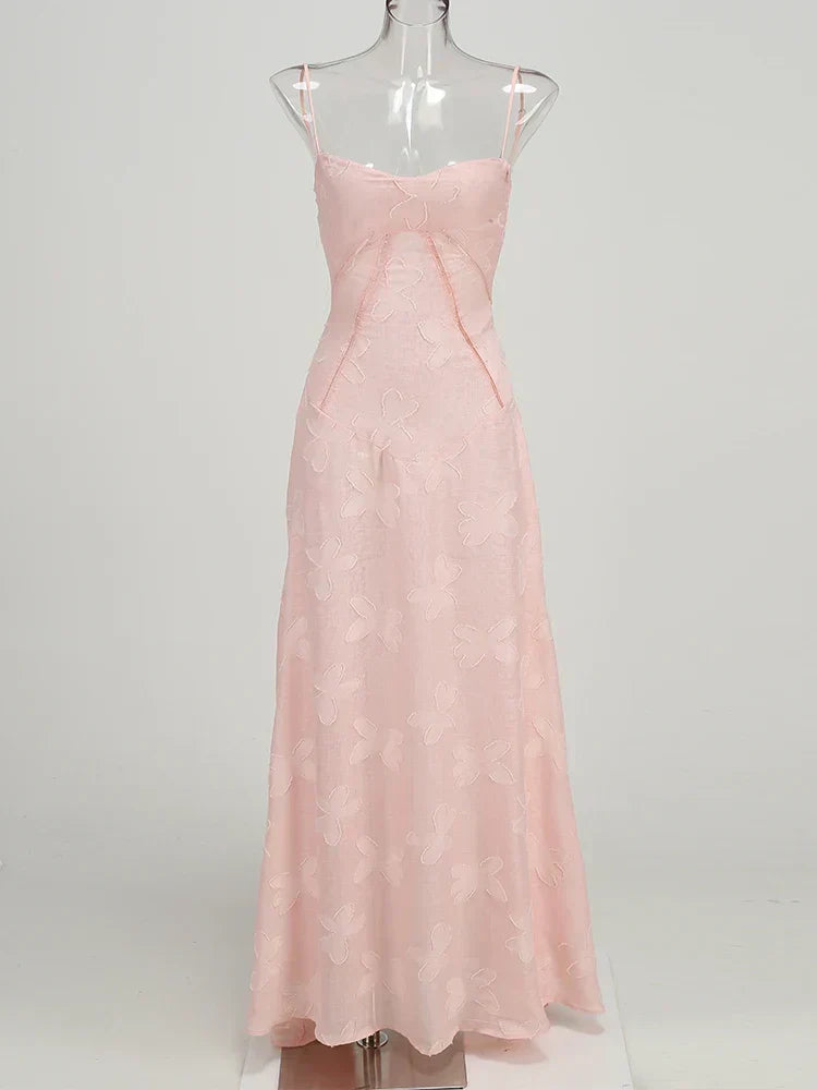 Floral Spaghetti Strap Sheer Slip Maxi Dress - View 16
