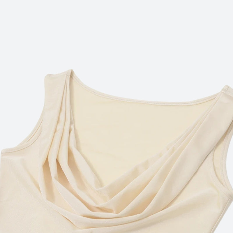 Satin Cowl Neck Cap Sleeve Ruched Bodycon Mini Dress - View 5