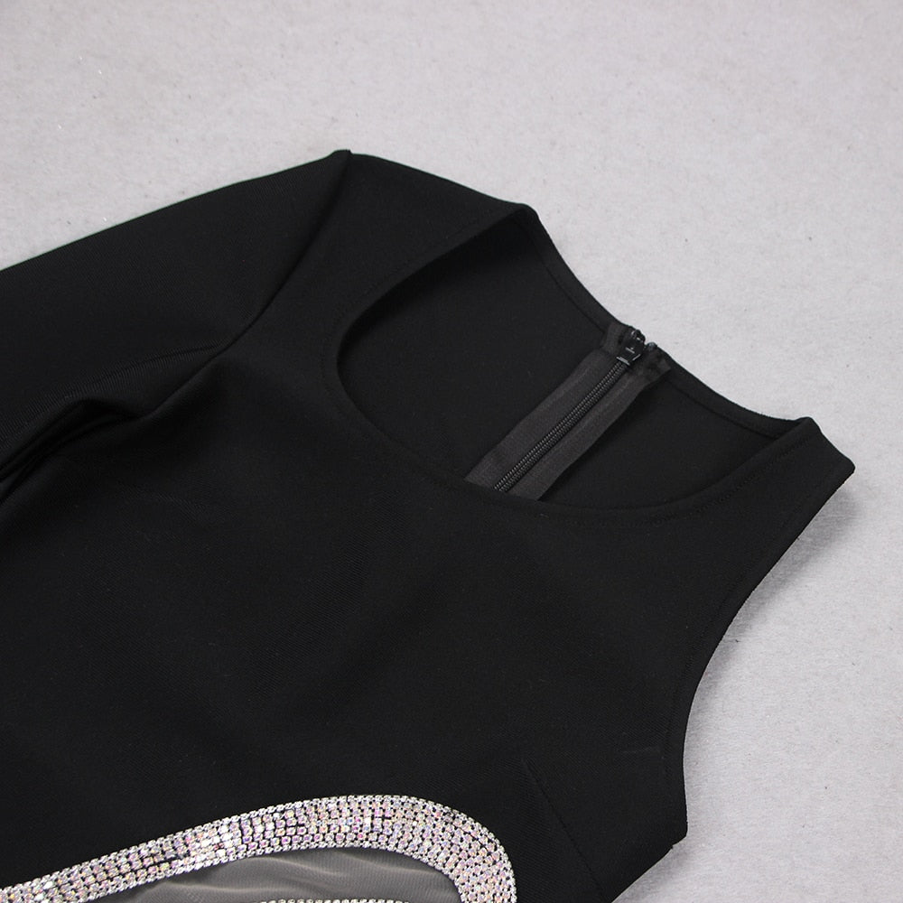 Fifth Avenue One Shoulder Diamond Mini Dress - View 7