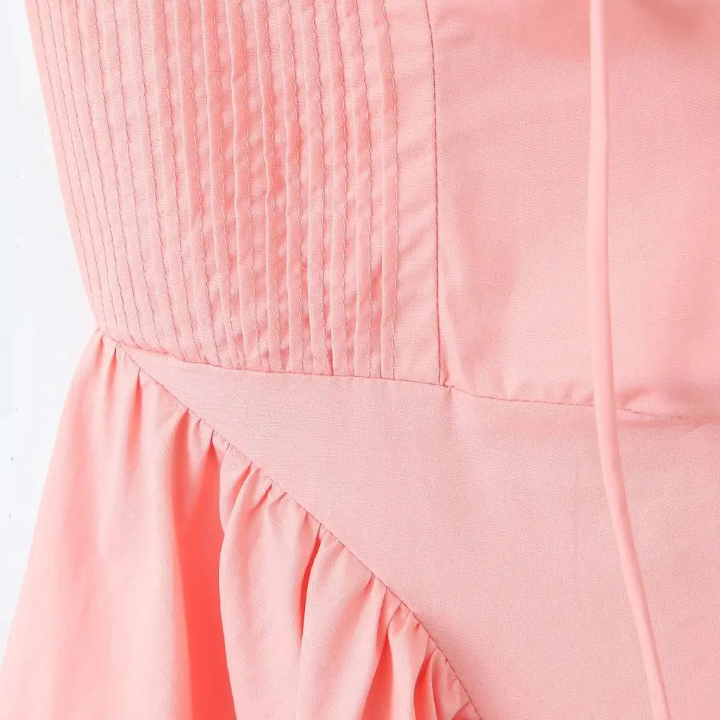 Halter Neck Corset Fit and Flare A-Line Midi Dress - View 11