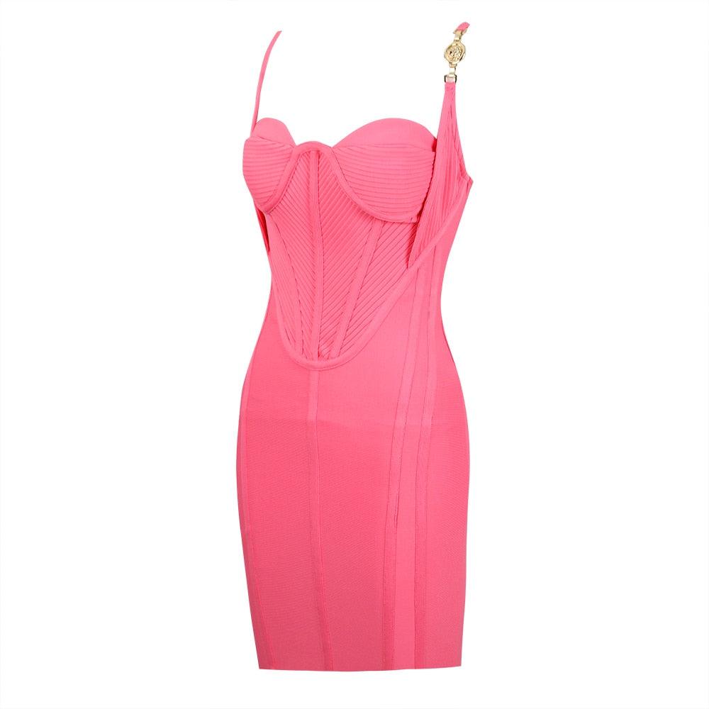 Mesh Spaghetti Strap Bustier Corset Bodycon Mini Dress - View 8