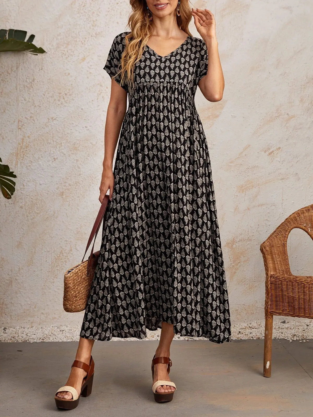 Satin Cowl Neck Backless Slip Maxi Dress - View 7
