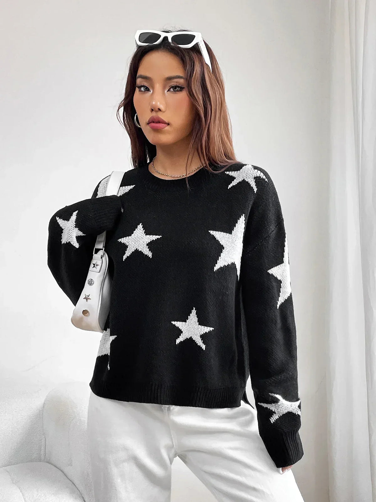Stylish Colorful Contrast Starry Cozy Comfortable Loose