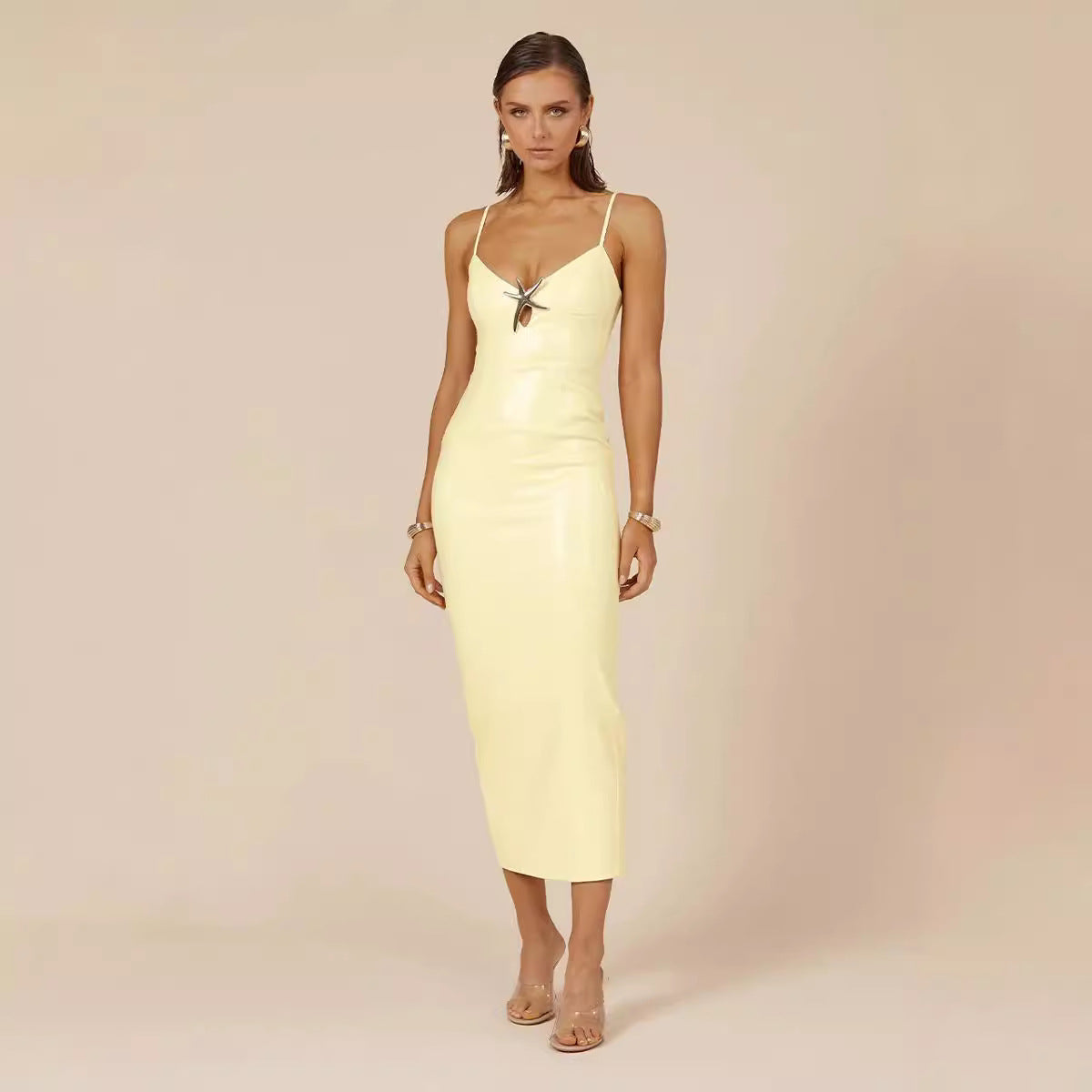 Sequin Sweetheart Cut Out Spaghetti Strap Bodycon Maxi Dress - View 3
