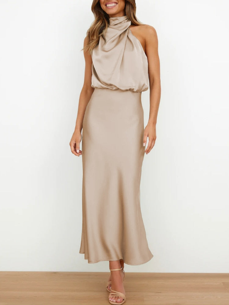 Sleeveless Off Shoulder Bodycon Elegant Maxi Dresses Wedding - View 3