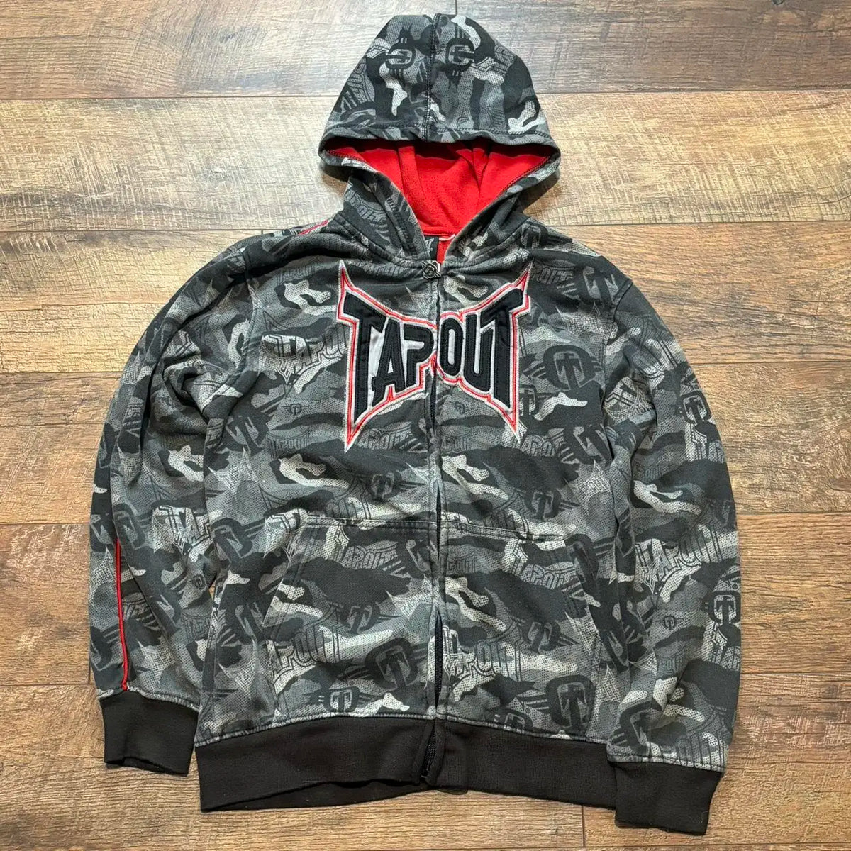 Camouflage Zipper Hoodie black 5 / S