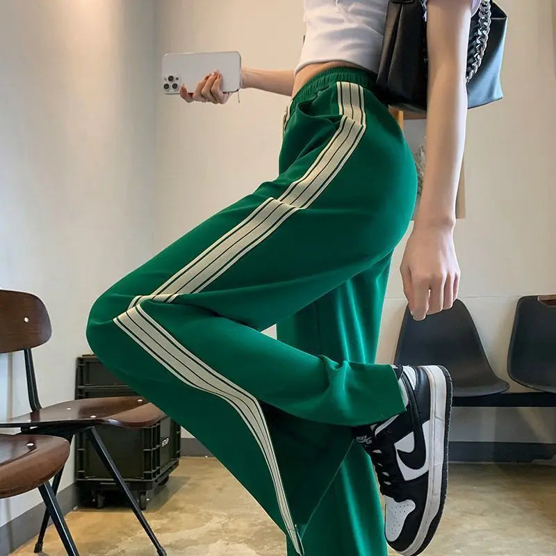 Simple Loose Wide Leg Elastic Pants