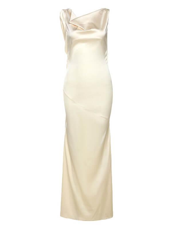 Tamsin Backless Satin Maxi Dress - View 6