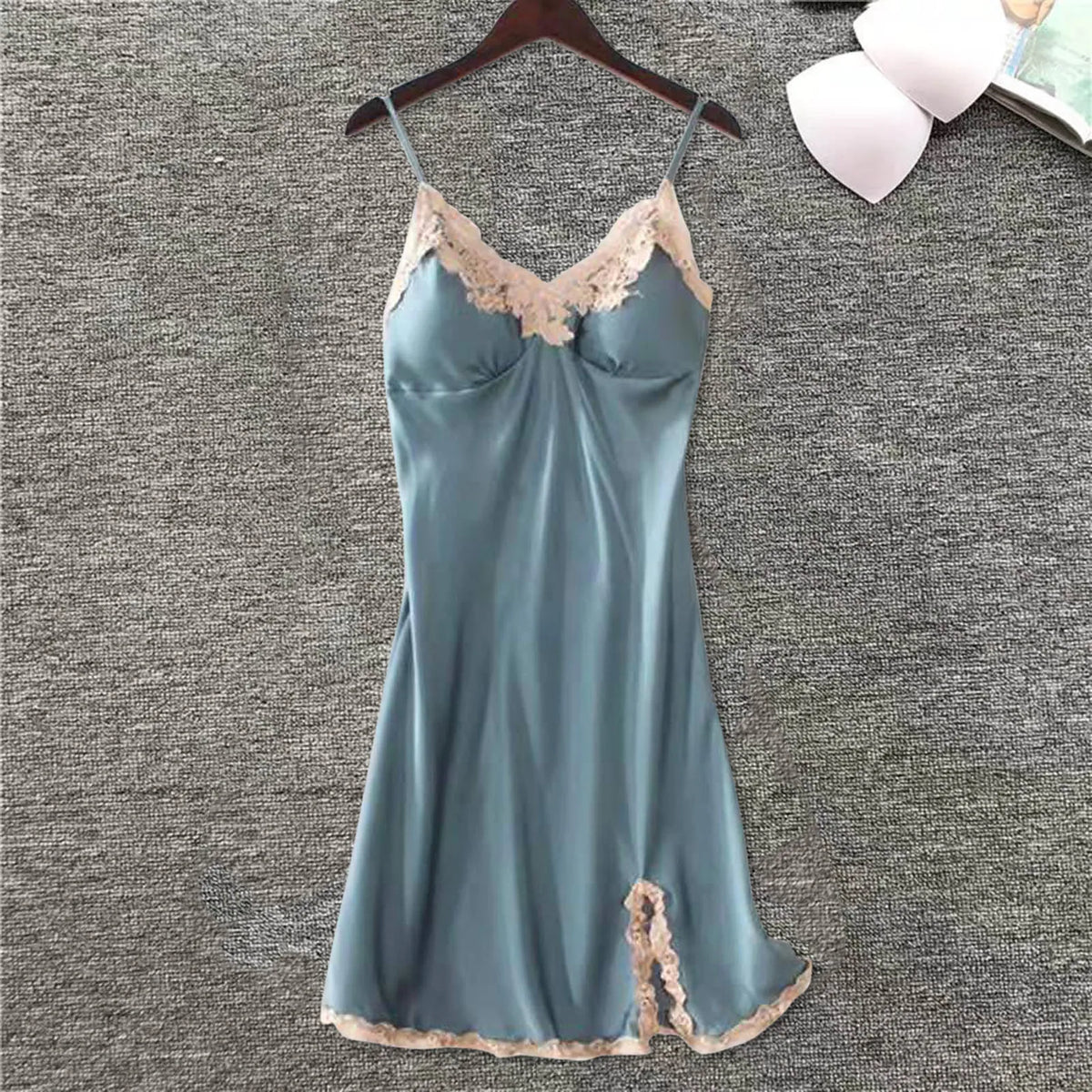 Summer V Neck Ruffle Short Sleeve Split Wrap Tie Waist Flowy Long Smocked Party Dress - View 12
