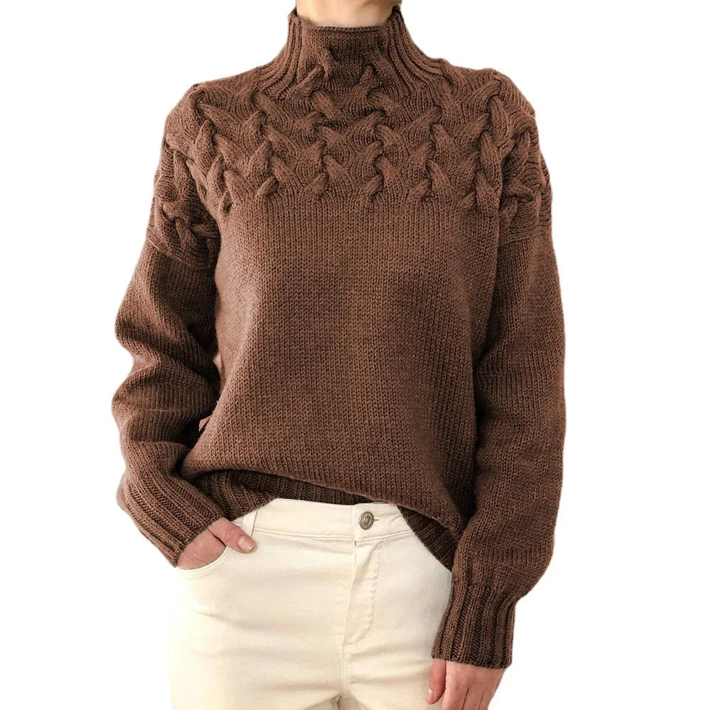 Crochet & Knitted Thick Pink Sweater