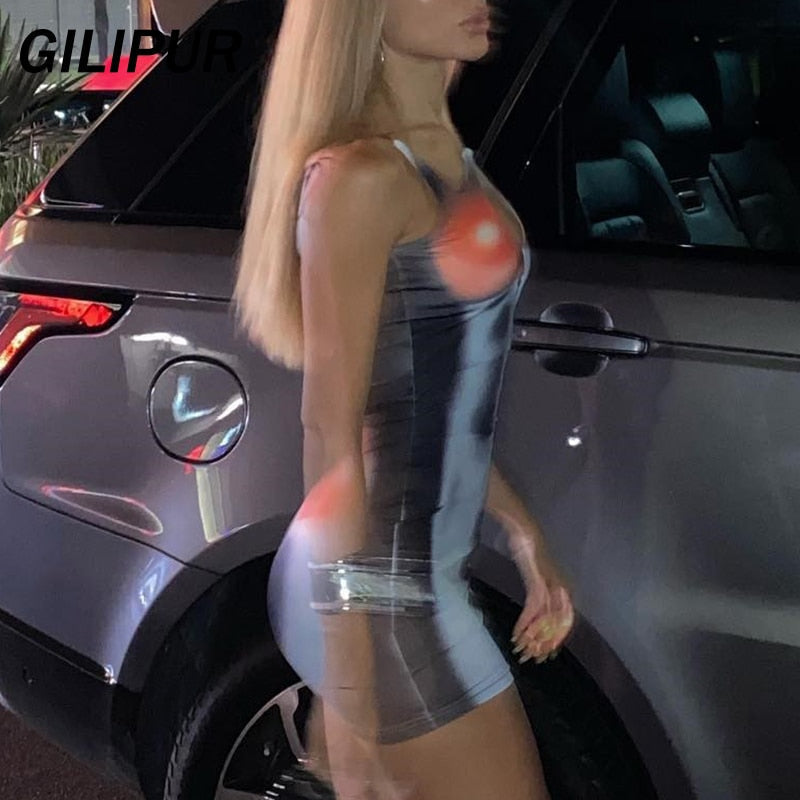 Cut Out Spaghetti Strap Bodycon Mini Dress - View 4