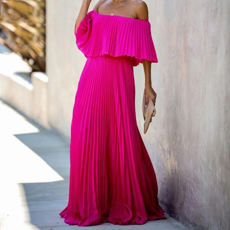 Strapless Chiffon Swing Dress - View 4