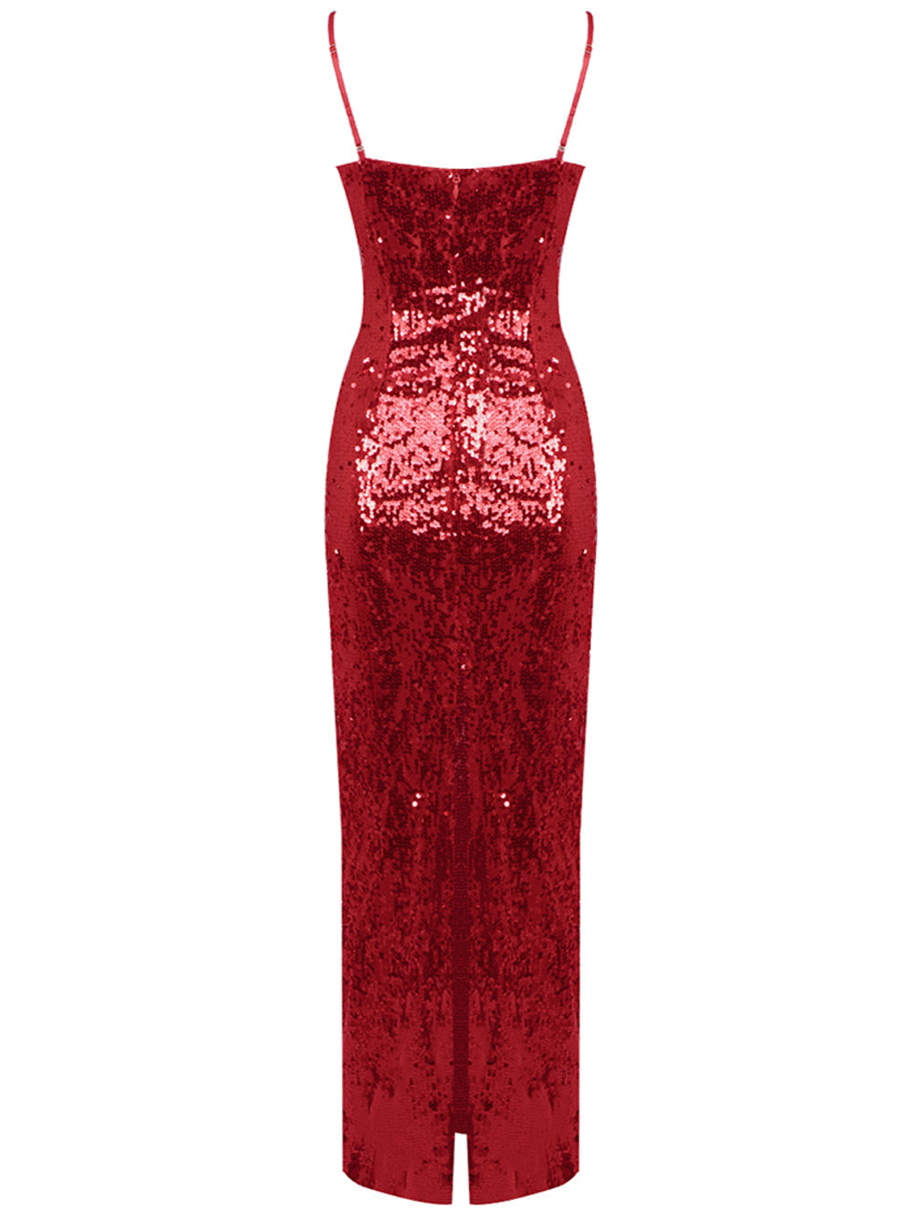 Chiffon Spaghetti Strap Ruched Waist Maxi Dress - View 2