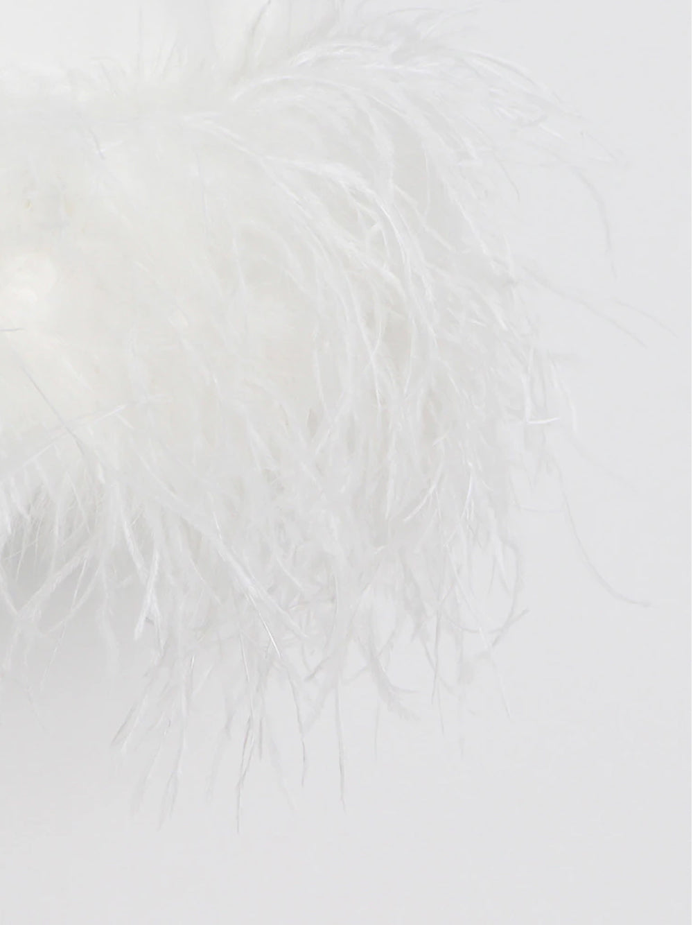 Sleeveless High Neck Feather Hem Shift Mini Dress - View 7