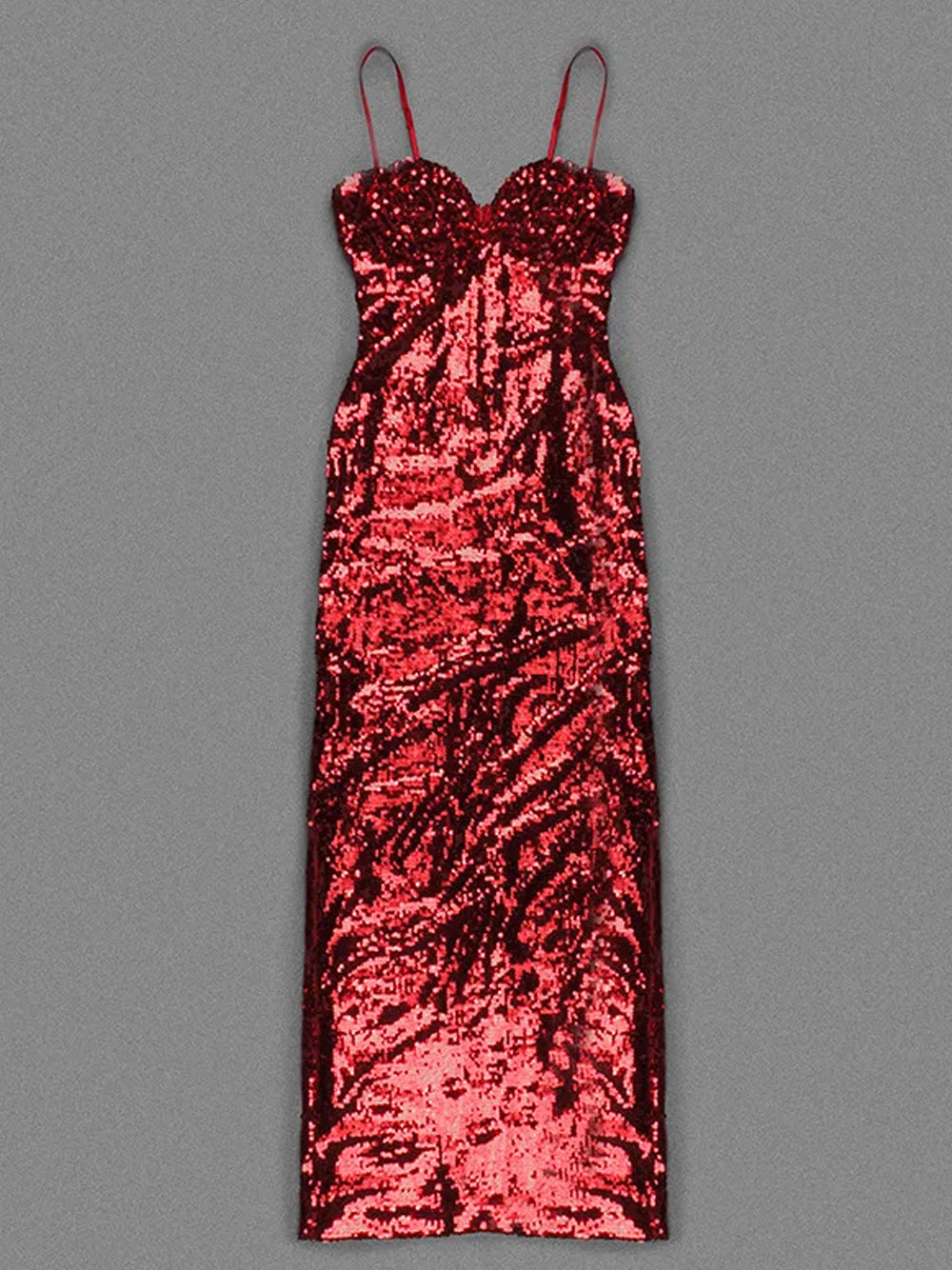 Chiffon Spaghetti Strap Ruched Waist Maxi Dress - View 4