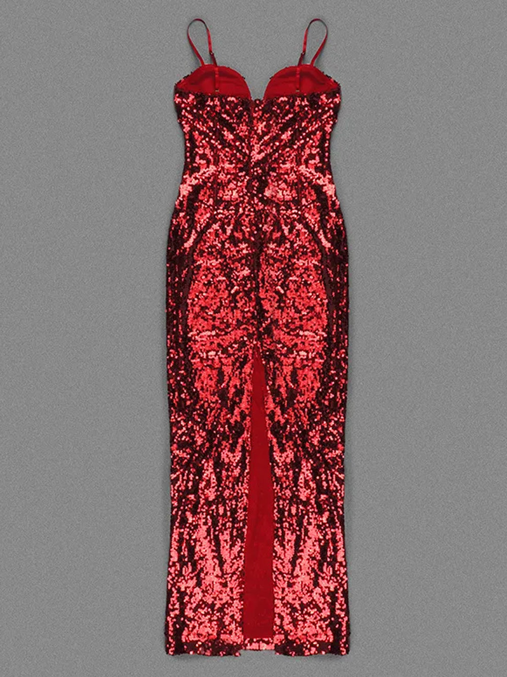 Chiffon Spaghetti Strap Ruched Waist Maxi Dress - View 5