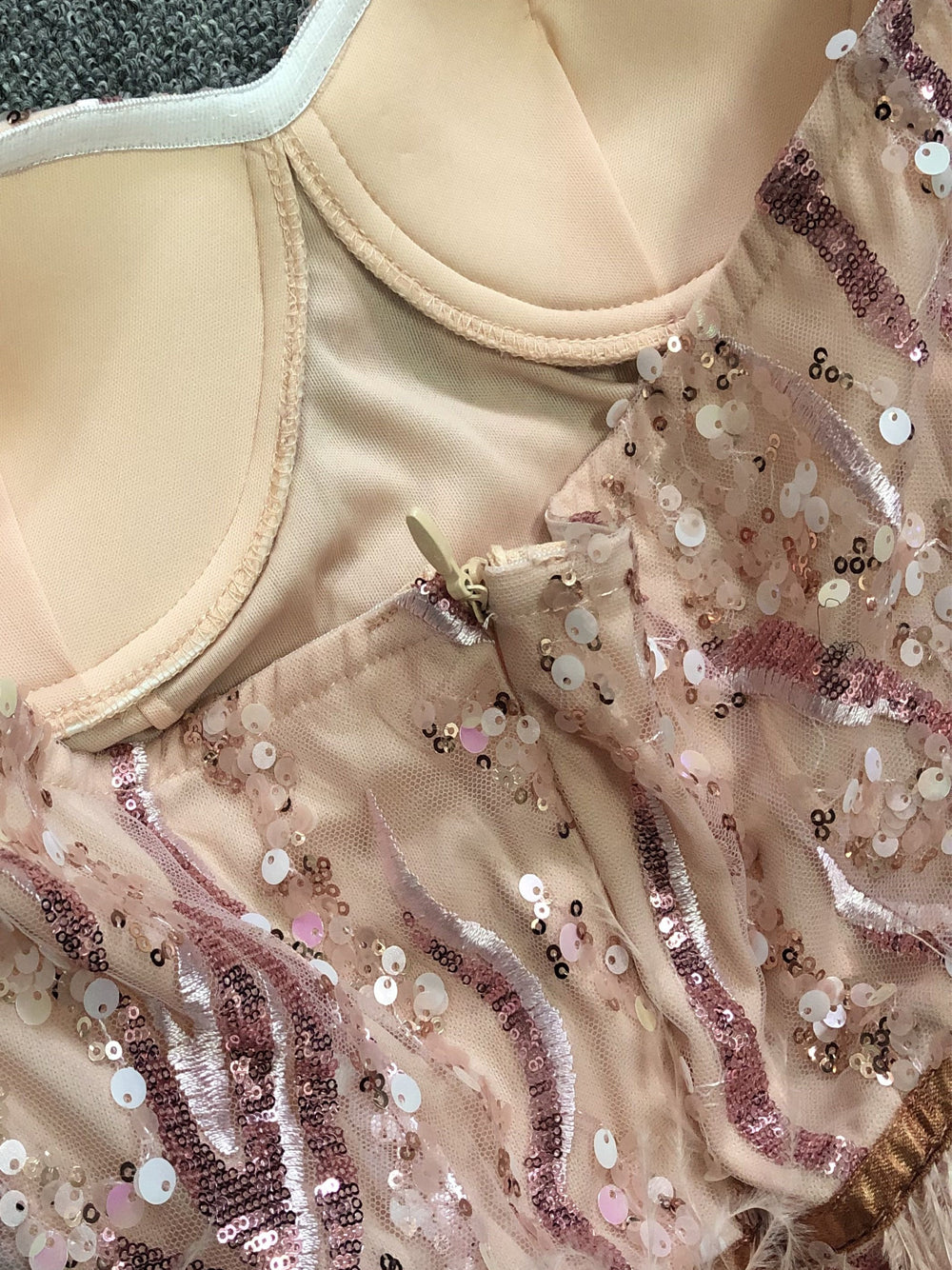 Sequin Strapless Sweetheart Bustier Feather Mini Dress - View 8