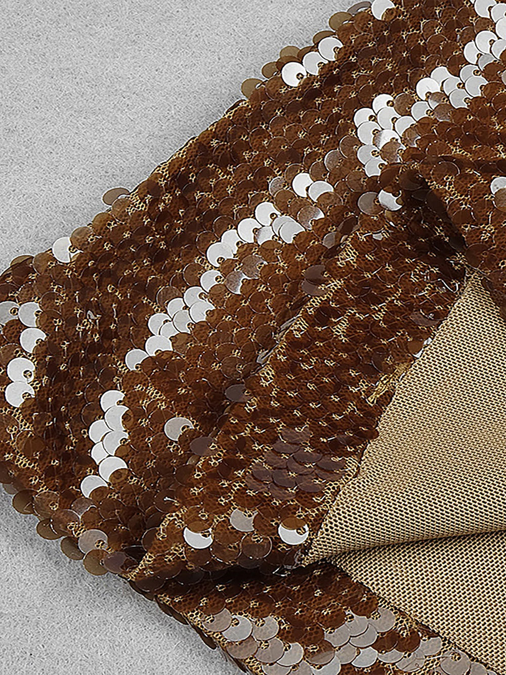 Sequin Spaghetti Strap Sweetheart Rosette Applique Mermaid Gown - View 17